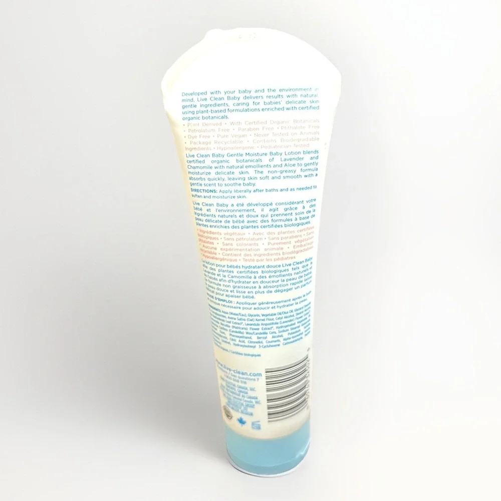 New Live Clean (Baby) Lotion Gentle Moisture Lavender Aloe Chamomile 7.7 fl oz